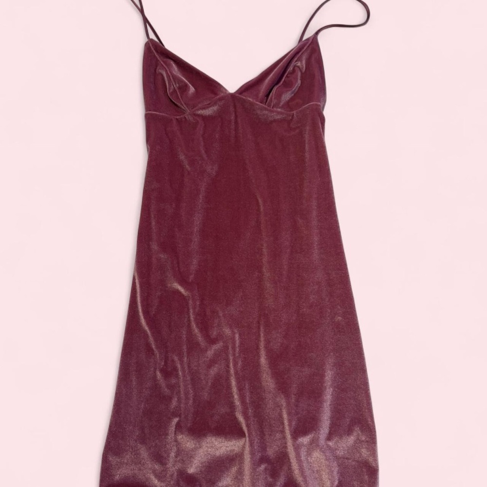 Victoria's Secret Velvet Slip Dress in Deep Pink